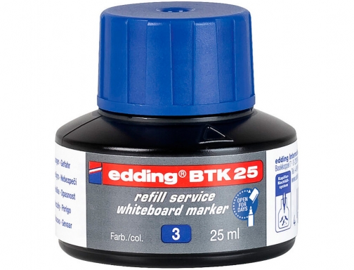 Tinta rotulador Edding pizarra blanca btk-25 color azul bote 25 ml BTK25-03, imagen 2 mini