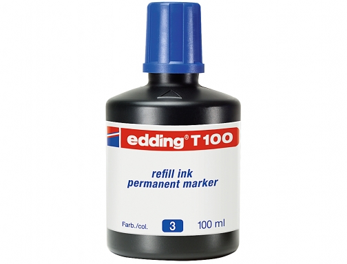 Tinta rotulador Edding t-100 azul bote 100 ml T100-03, imagen 2 mini