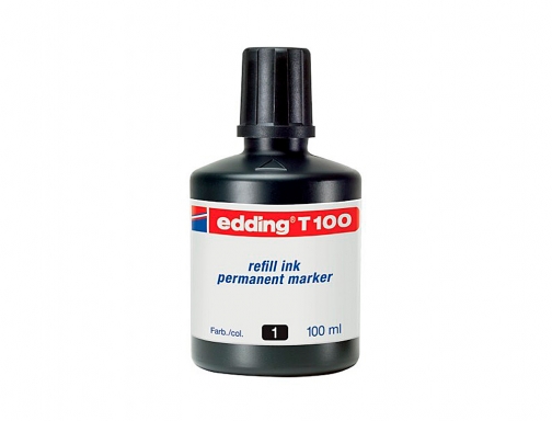 Tinta rotulador Edding t-100 negro bote 100 ml T100-01, imagen 2 mini