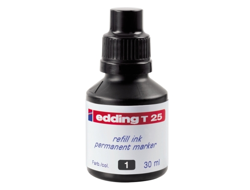 Tinta rotulador Edding t-25 negro bote 30 ml T25-01, imagen 2 mini