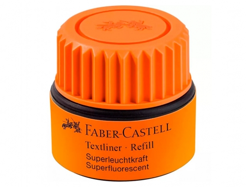 Tinta rotulador Faber-Castell textliner fluorescente 1549 con sistema capilar color naranja 154915 , naranja fluor, imagen 2 mini