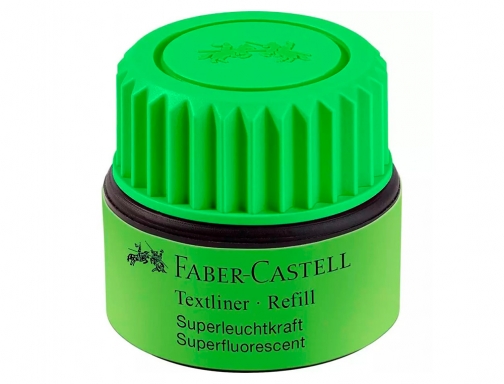 Tinta rotulador Faber-Castell textliner fluorescente 1549 con sistema capilar color verde 154963 , verde fluor, imagen 2 mini