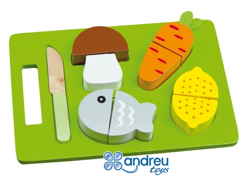 Juego andreutoys bandeja alimentos para cortar 21,4x15x3 cm Ambitoys 16403, imagen 2 mini