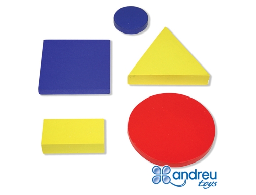 Juego andreutoys figuras geometricas madera 48 piezas 24,5x15x8 cm Ambitoys 16164, imagen 2 mini