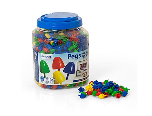 Juego Miniland pegs bote de 1300 piezas de 15 mm 31815, imagen 2 mini