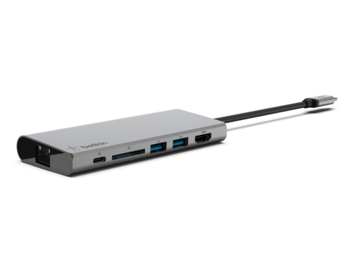 Adaptador Belkin AVC008BTSGY multipuerto usb-c a ethernet usb-c usb-a hdmi sd color, imagen 4 mini