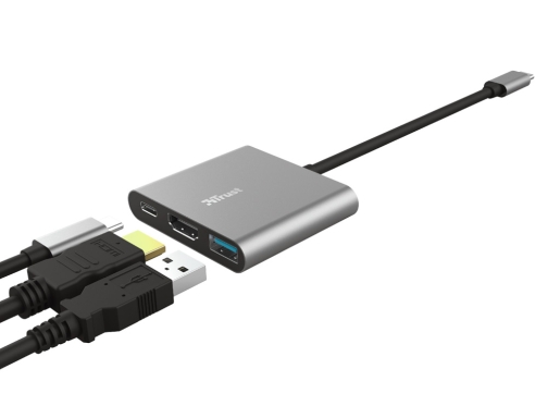 Adaptador Trust dalyx 3 en 1 multipuerto usb-c usb-a usb-c hdmi 2.0 23772, imagen 4 mini