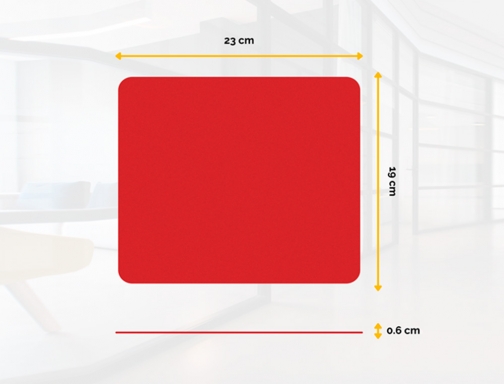 Alfombrilla para raton Fellowes estandar reciclada 50% color rojo 29701, imagen 4 mini