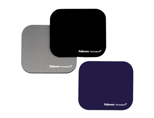 Alfombrilla para raton Fellowes con proteccion microban color negro 226x192x3 mm 5933907, imagen 4 mini