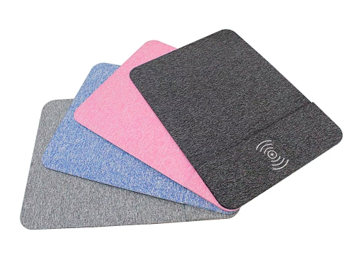 Alfombrilla para raton Qconnect con cargador inalambrico color gris 300x220 mm KF10097, imagen 4 mini