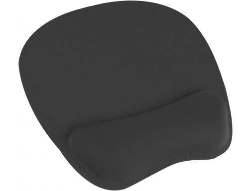 Alfombrilla para raton Q-connect con reposamuecas ergonomica de gel color negro 225x240x20 KF17230, imagen 3 mini