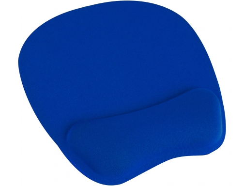 Alfombrilla para raton Q-connect con reposamuecas ergonomica de gel color azul 225x240x20 KF17231, imagen 3 mini