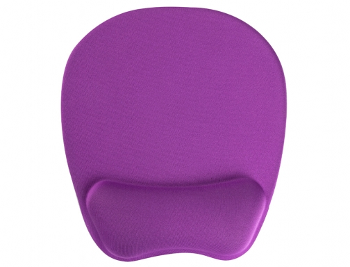 Alfombrilla para raton Q-connect con reposamuñecas ergonomico de gel color violeta 225xx240x20 KF17233, imagen 2 mini