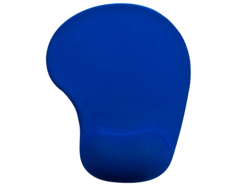 Alfombrilla para raton Q-connect reposamuecas de gel color azul 190x230x20 mm KF17224, imagen 2 mini