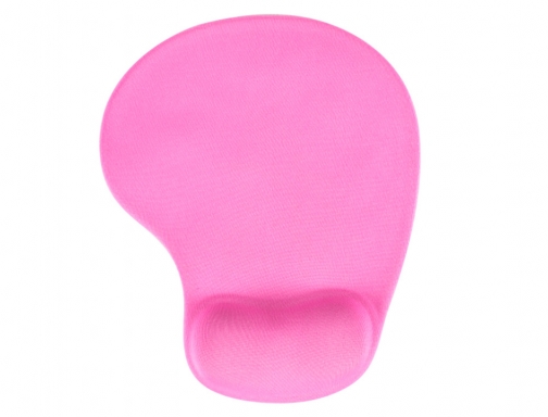Alfombrilla para raton Q-connect reposamuecas de gel color rosa 190x230x20 mm KF17225, imagen 2 mini