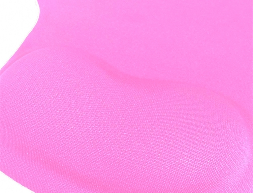 Alfombrilla para raton Q-connect reposamuecas de gel color rosa 190x230x20 mm KF17225, imagen 5 mini