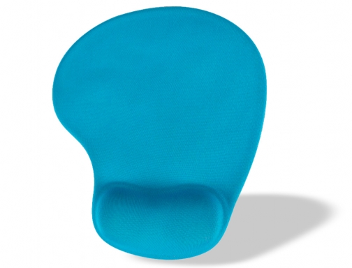 Alfombrilla para raton Q-connect reposamuecas de gel color turquesa 190x230x20 mm KF17226, imagen 3 mini