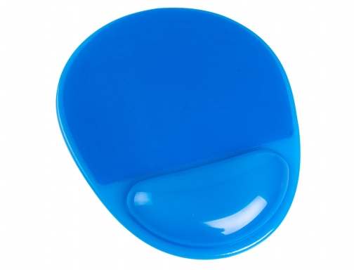 Alfombrilla para raton Q-connect reposamuñecas de gel pvc color azul 210x245x20 mm KF17227, imagen 3 mini