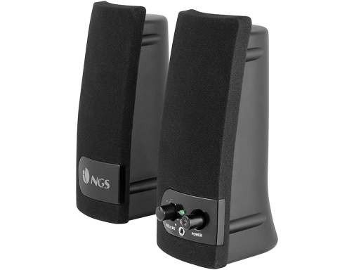 Altavoz Ngs multimedia 2.0 rms 2w alimentacion usb con interruptor volumen color SB150 , negro, imagen 2 mini