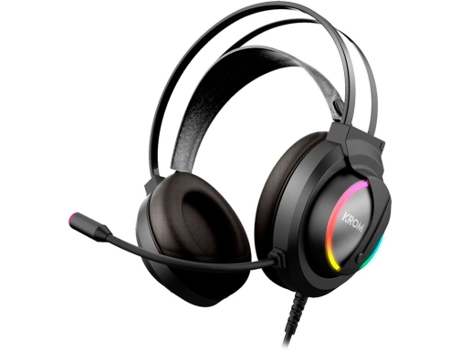 Auricular krom kappa gaming estereo con microfono flexible iluminacion led rgb rainbow NXKROMKAPPA, imagen 2 mini