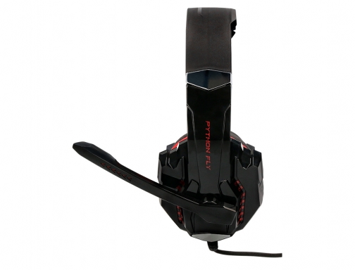 Auricular Q-connect gaming con microfono ajustable e iluminacion led color negro KF10095, imagen 4 mini