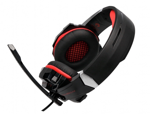 Auricular Q-connect gaming con microfono ajustable e iluminacion led color negro KF10095, imagen 5 mini