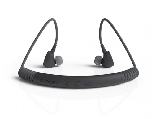 Auriculares Groovy sport bluetooth neckband con microfono color gris oscuro GR-EPC-NKB-1601-C11, imagen 2 mini