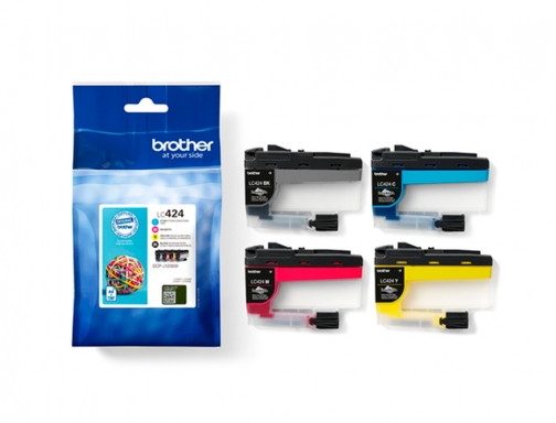 Ink-jet Brother LC424VAL DCP-j1200w pack 4 colores negro amarillo cian magenta 750, imagen 5 mini