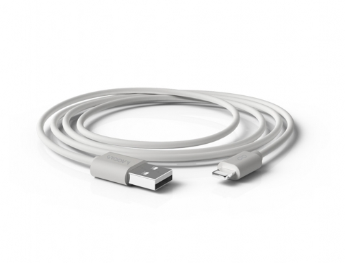 Cable Groovy usb 2.0 a apple lightning longitud 1 metro color blanco GR-CBL-AP1M1.5A-C01, imagen 2 mini