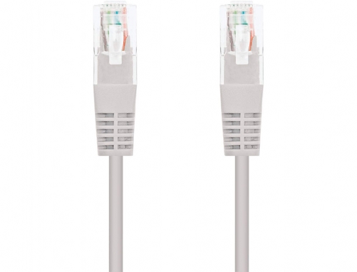 Cable red Nanocable latiguillo rj45 categoria 5e utp awg24 color gris longitud 10.20.0101, imagen 2 mini
