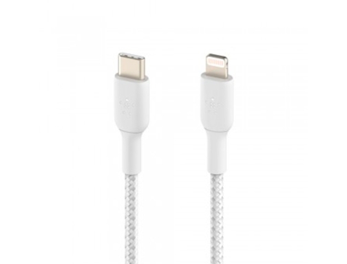 Cable trenzado Belkin CAA004BT1MWH usb-c a lightning boost charge largo 1 m, imagen 4 mini