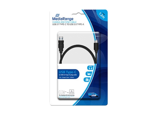 Cable usb 3.1 tipo c a usb 3.0 tipo a Mediarange longitud MRCS160, imagen 2 mini