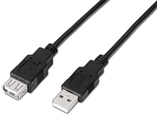 Cable usb Nanocable 2.0 tipo a m-a h color negro longitud 1,8 10.01.0203-BK, imagen 4 mini