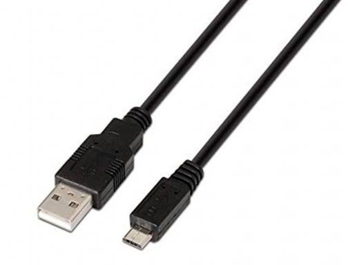 Cable usb Nanocable 2.0 tipo a m-micro usb b m color negro 10.01.0501, imagen 4 mini