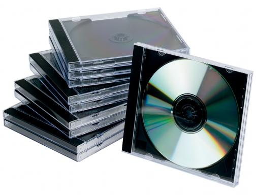 Caja de cd Q-connect -con interior negro -pack de 10 unidades KF02209, imagen 2 mini