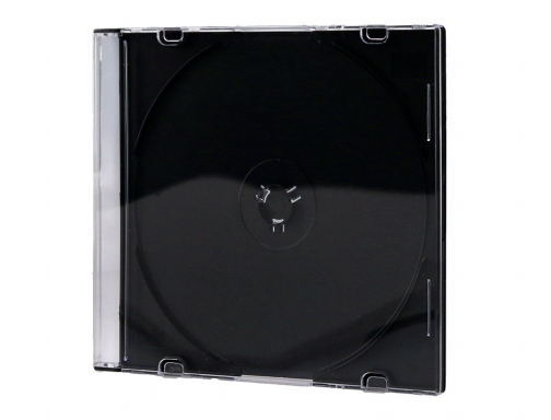 Caja de cd Q-connect slim -con interior negro -pack de 25 unidades KF02210, imagen 4 mini