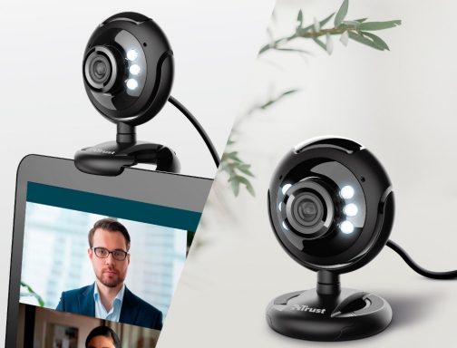 Camara webcam Trust spotlight pro con microfono y luces led 640x480 usb 16428, imagen 3 mini