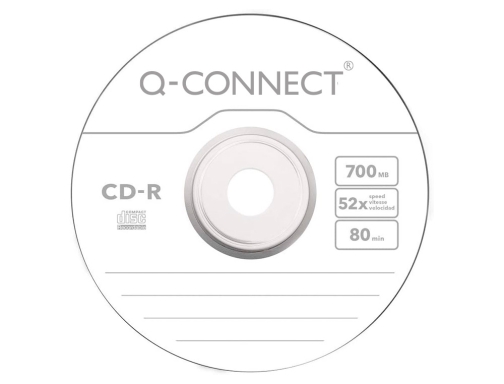 Cd-r Q-connect capacidad 700mb duracion 80min velocidad 52x bote de 25 unidades KF00420, imagen 3 mini