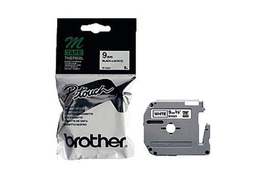 Cinta Brother mk-221 blanco-negro 9mm longitud 8 mt MK-221BZ, imagen 2 mini