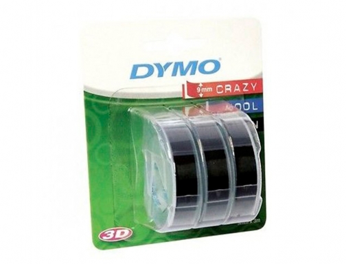 Cinta Dymo 3d 9mm x 3mt para rotuladora omega junior color negro S0847730, imagen 3 mini