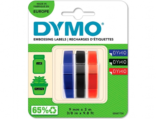 Cinta Dymo 3d 9mm x 3mt para rotuladora omega junior color azul S0847750, imagen 2 mini