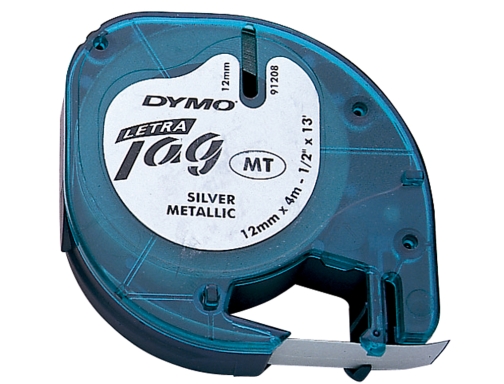 Cinta Dymo metalizada 12mmx4mt -negro plata para letratag S0721730, imagen 2 mini