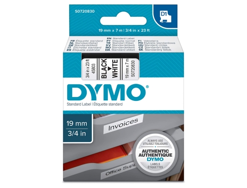 Cinta Dymo negro-blanco 19mm x 7mt d1 S0720830, imagen 2 mini