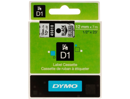 Cinta Dymo negro transparente 12mm x7 mt d1 S0720500, imagen 2 mini