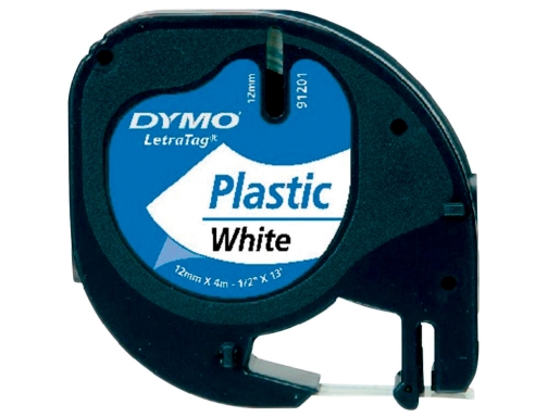 Cinta Dymo Letratag plstico blanco perla, 91201, S0721660, imagen 2 mini