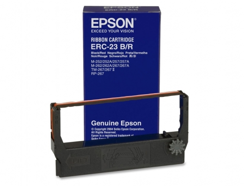 Cinta impresora Epson ERC-23b negra m-250 250a 255 255a 260 260a 264 C43S015360, imagen 2 mini