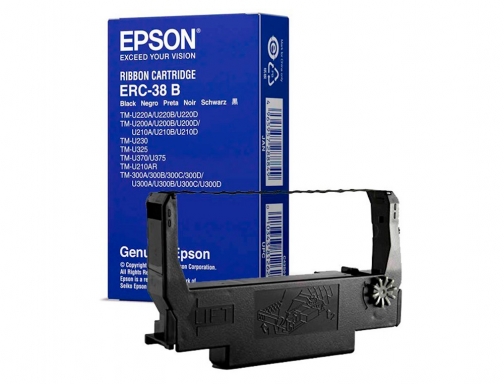 Cinta impresora Epson orig. Tm-300 tm-u200 tm-u210 tm-375 ERC-38b negra C43S015374, imagen 2 mini