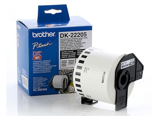 Cinta de papel continuo Brother DK-22205 para impresoras de etiquetas ql, imagen 2 mini