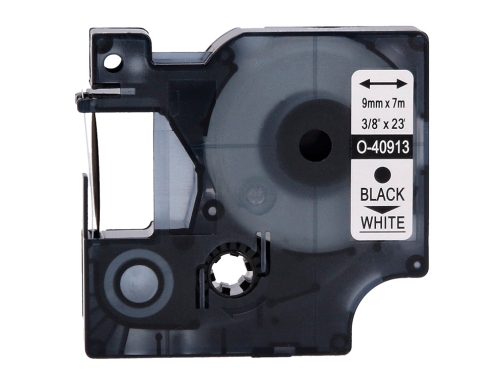 Cinta compatible con Dymo 40913, S0720680, 9 mm, negro sobre blanco KF18792, imagen 3 mini