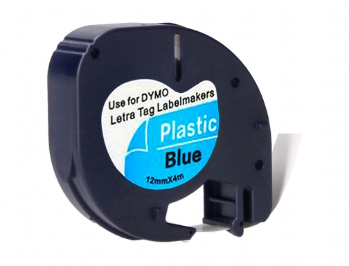 Cinta Q-connect 12mm x 4mt negro-ultra azul para maquina letratag KF18842, imagen 5 mini